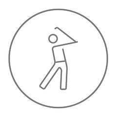 Image showing Golfer line icon.