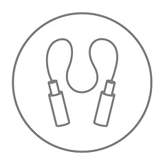 Image showing Jumping rope line icon.