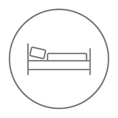 Image showing Bed line icon.