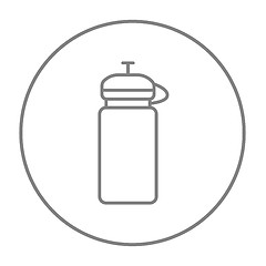 Image showing Sport water bottle line icon.