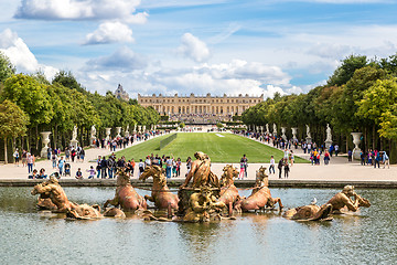 Image showing Fountain of Apollo in garden of Versailles Palace