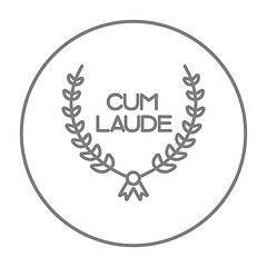 Image showing Laurel wreath line icon.