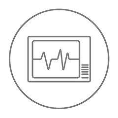 Image showing Heart monitor line icon.