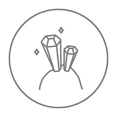 Image showing Gemstones line icon.