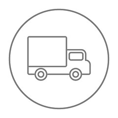 Image showing Delivery van line icon.