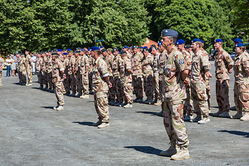 Image showing Norwegian soldiers came back home from Afghanistan