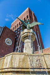 Image showing City Hall and monuments in Oslo, Norway