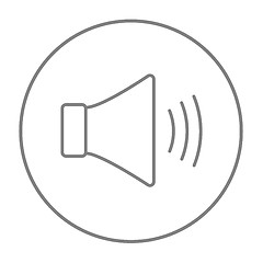 Image showing Speaker volume line icon.