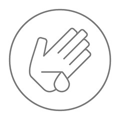 Image showing Wounded palm line icon.