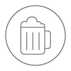 Image showing Mug of beer line icon.