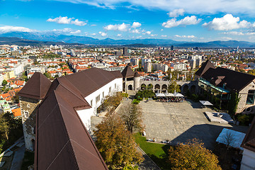 Image showing Aerial view of Ljubljana in Slovenia