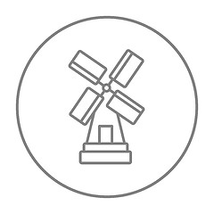 Image showing Windmill line icon.