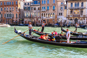 Image showing Gondola on Canal Grande in Venice