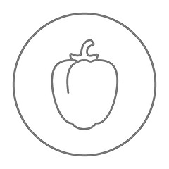 Image showing Bell pepper line icon.