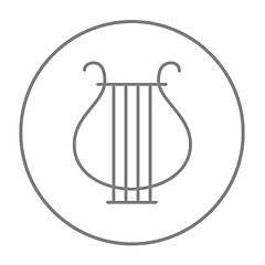 Image showing Lyre line icon.