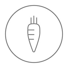 Image showing Carrot line icon.