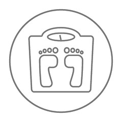 Image showing Weighing scale line icon.