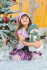 Image showing Happy small girl  have a christmas