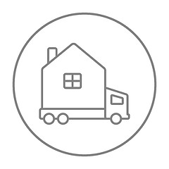 Image showing Motorhome line icon.