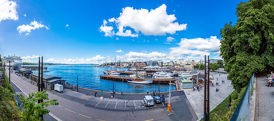 Image showing Oslo skyline and harbor. Norway