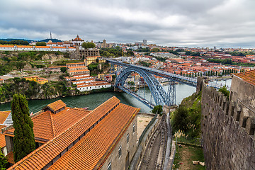 Image showing Dom Luis I bridge in Porto