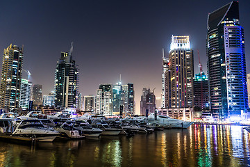 Image showing Dubai Marina cityscape, UAE