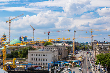 Image showing Aerial view building site of Berlin