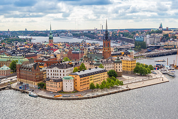 Image showing Ppanorama of the Old Town  in Stockholm, Sweden