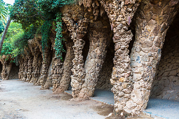 Image showing Park Guell in Barcelona, Spain