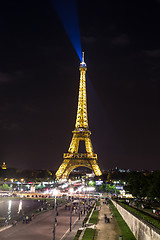 Image showing Eiffel Tower at sunset in Paris