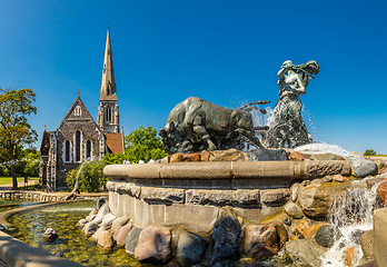 Image showing The Gefion fountain in Copenhagen