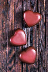 Image showing chocolate hearts
