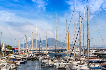 Image showing Napoli  and mount Vesuvius in  Italy