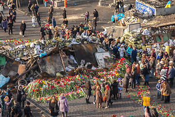 Image showing Ukrainian revolution, Euromaidan after an attack by government f