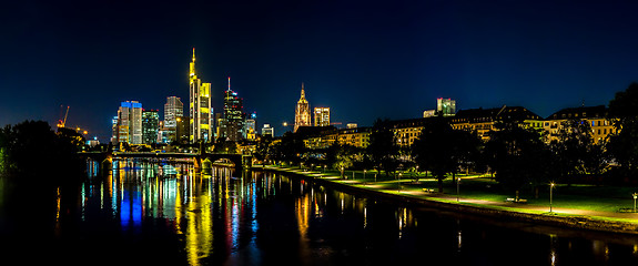 Image showing Frankfurt am Main during sunset