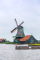 Image showing Wind mills in Holland