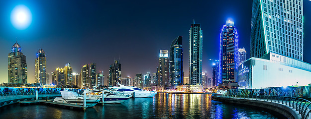 Image showing Dubai Marina cityscape, UAE