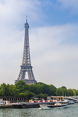 Image showing Seine in Paris and Eiffel tower