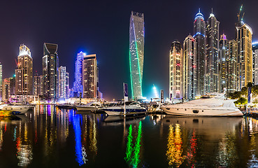 Image showing Dubai Marina cityscape, UAE