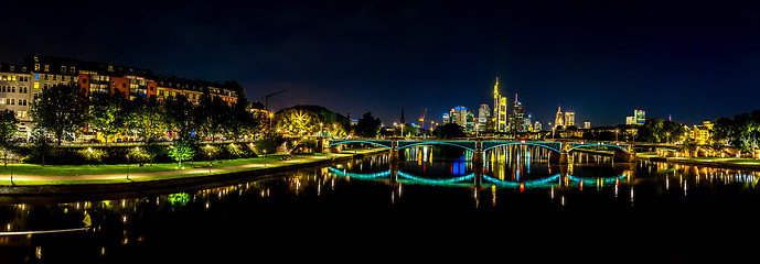 Image showing Frankfurt am Main during sunset