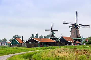 Image showing Wind mills in Holland