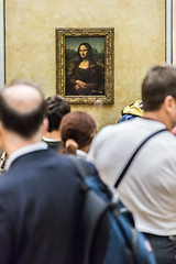 Image showing Visitors take photo of Leonardo DaVinci\'s \