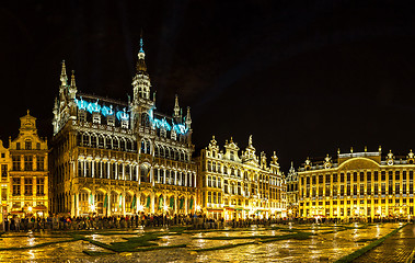 Image showing Panorama of the Grand Place in Brussels