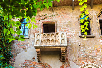 Image showing Romeo and Juliet  balcony  in Verona