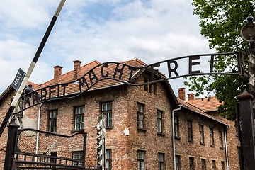 Image showing Entrance gate to Auschwitz