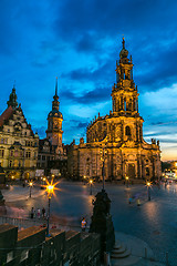 Image showing Sunset view of Dresden.