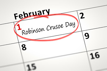 Image showing Robinson Crusoe Day first of February