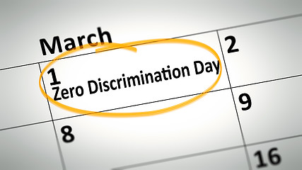 Image showing Zero Discrimination Day first of March