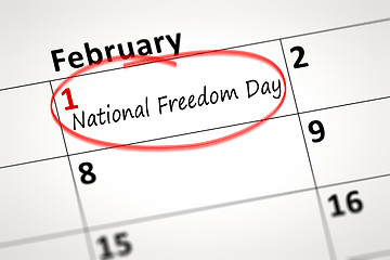 Image showing National Freedom Day first of February