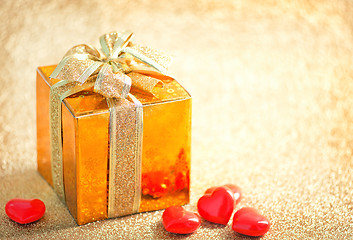 Image showing presents and hearts